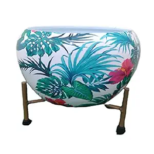 Arstory Gardening Iron Stand with Painted Pot (Model 1206P)