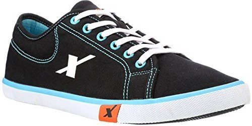 Sparx Men's Black and Sky Blue Casual Shoes (SM-283) (10 UK)