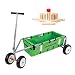 Produktbild HUDORA 15219 Bollerwagen Überländer Comfort, Handwagen grün inkl. Wikingerspiel, grau, 10"
