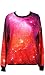 THENICE Women's Digital Print Pullovers Sweatershirts (Galaxy Sky Star)