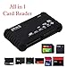 Produktbild Big-Mountain Alles in 1 Kartenleser Multi-Speicherkarten-USB-Leser SuperSpeed Memory Card Reader USB 2.0 Kartenlesegerät für SD SDHC Mini-Mikro M2 MMC XD CF MS (Schwarz)