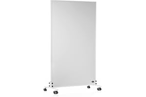 Könighaus Infrarotheizung Standgerät - 450 Watt - Energiesparend = wärmt innerhalb von 2 Minuten - Elektroheizung mit Standfüßen & Thermostat - mobile Standheizung mit Rollen - Deutscher Hersteller