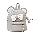 Produktbild Schultaschen Damen Btruely Rucksack Mädchen Schulranzen Fliege Frauen Karikatur Mini Tasche Leder Reise Schulter Rucksack (Ein Größe, Grau)