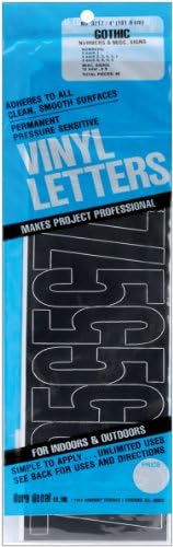 Graphic Products Permanent Adhesive Vinyl Numbers 4" 49/Pkg-Black