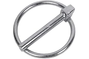 DOJA BARCELONA DOJA INDUSTRIAL | Pasadores de Anilla | Tamano: 6 x 37 | 10 Unidades | Pasador de Acero Galvanizado | Uso: Pasadores Tractor, Agricola, Seguridad, Repuestos Bloqueo, Bulones Tractor, Remolque...