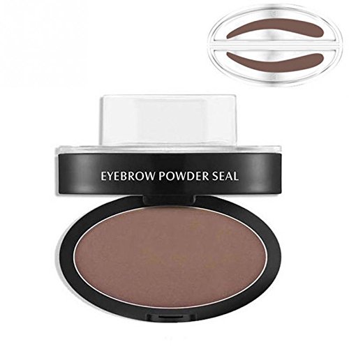 TOPBeauty Beauty Cosmetics Long Lasting Eyebrow Powder Women Eyebrow Stamp Palette Makeup Tool Curled Dark Brown