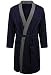 Produktbild Herren Bademantel Leicht 100% Reine Baumwolle Trikot Sommer - blau mit Vertrag Edge, 3XL(48")