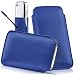 Produktbild moex Sony Xperia XA2 Ultra | Hülle Blau Sleeve Slide Cover Ultra-Slim Schutzhülle Dünn Handyhülle für Sony Xperia XA2 Ultra Case Full Body Handytasche Kunst-Leder Tasche