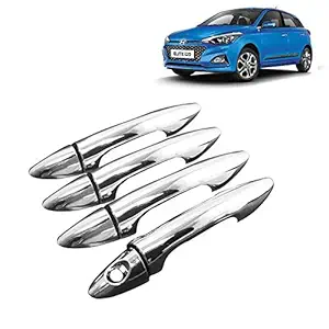 PRIKNIK Chrome Handle Cover Compatible with Hyundai Elite I20 I-20 2018 ERA/Magna ERA/SPORTZ/ASTA/ASTA CVT (Silver)