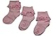 New 3 pairs of Pink frill baby girl socks - shoe size 00, 0-2.5 & 3-5.5 (nebworn to 24 months) (shoe soxe 00 (approx 0-3 months))