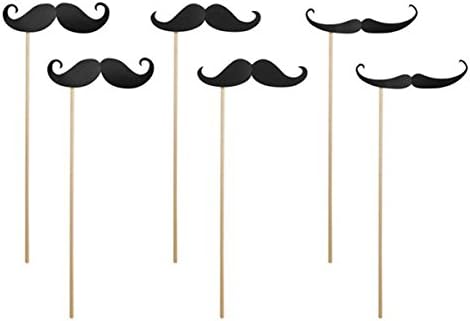 Pack of 6 Photo Prop Moustaches on Sticks XP010
