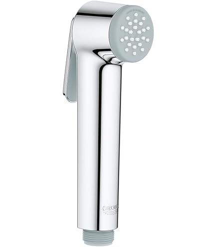 Hansgrohe Bidette Douchette à main 1jet S EcoSmart pour eau froide, avec support de douche et flexibles de douche 125cm, 29230700, Farbe: blanc mat