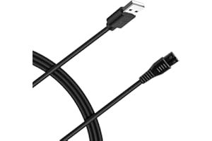 BOUGE Cargador USB Fuente de Alimentación CC a Cable Compatible con Meridian Grooming Afeitadora Eléctrica Trimmer Cable de carga Negro Adaptador 3.2FT