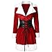 Produktbild Frauen Santa Mantel Weihnachten Winterjacke Kunstpelz Jacke Mode Plüschmantel 2018 Neu Oversize Wintermantel Samtmantel mit Gürtel Lange Ärmel Neuheit Outerwear Felicove