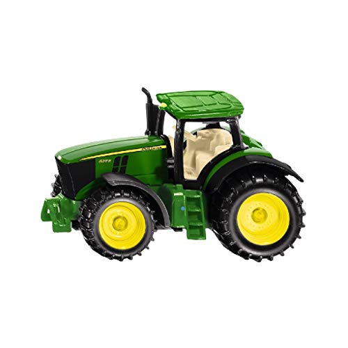 SIKU 1064, John Deere 6250R Traktor, Metall/Kunststoff, Grün, Inkl. Anhängerkupplung, Räder mit gummierte Reifen thumbnail