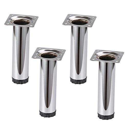 Preisvergleich Produktbild Eisen Verchromter Sofa-Schrankfuß Und Verstellbare MöBelstüTzfüßE - HöHe 147 Mm, Menge: 4 StüCk