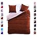Produktbild 200x220 cm Bettwäsche mit 2 Kissenbezügen 80x80 Mikrofaser Weich Warm Winter Kuschelig Bettbezug Bettwäschegarnitur hellbraun beige lightbrown Furry