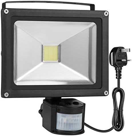 Warmoon LED Motion Sensor Night Flood Light 20W Waterproof Outdoor Wall Security Lights with PIR for Yard Patio Garage - Warm White