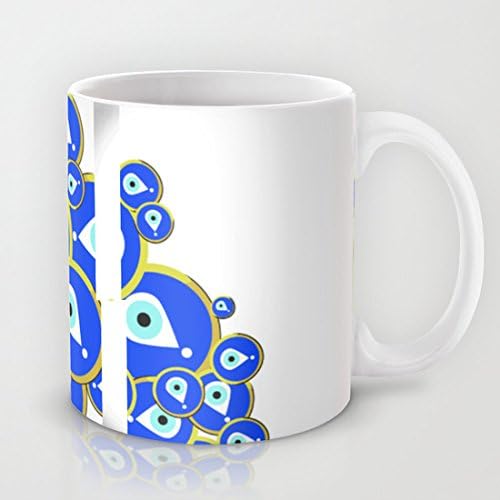 QoiueoF Evil Eyes White Mugs - 11 ounces