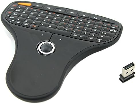 YOOYEE N5901 Mini 1000DPI 70-Key Handheld Wireless Keyboard w/ Trackball Mouse Black