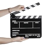 Neewer Acryl Kunststoff 25,4 x 30,5 cm/25 x 30 cm Dry Erase Director 's Film Movie 23.006 Cut Action Szene Klappen Schiefer mit Weiß/Schwarz Sticks