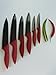 Produktbild 6er-Set Keramikmesser Universalmesser Kochmesser Messerset mit 2x100+2x150+2x200mm Klinge rot