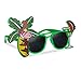 Produktbild Relaxdays 10024246 Partybrille Hawaii, lustige Sonnenbrille mit Palme u. Cocktail, Gagbrille Flamingo, Spaßbrille Karneval, grün, Hawai