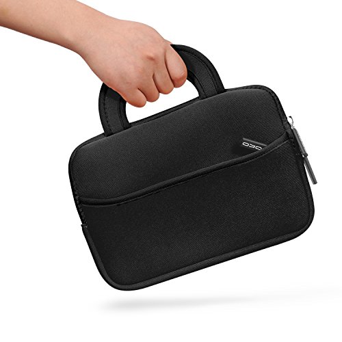 MoKo Universal 7-8 Zoll Tablet Tasche – Neoprene Handtasche Tragetasche Aktentasche Wallet Bag für Amazon Fire Kids Edition 7 Zoll (5. Generation – 2015 Modell) , Fire Kids HD 6″, Fire 7, Schwarz - 5