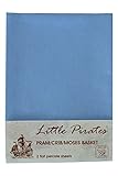 2 x Baby Pram/Crib/ Moses Basket Flat Sheet 100% Cotton Blue