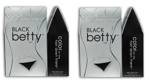 Black Betty - Colour for the Hair Down There - Black PACK of 2
