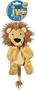 JW Pet Crackle Heads Leroy Lion Dog Toy, Medium