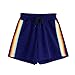 Produktbild Damen Heiße Hose,Lässige Lockere Shorts Strand Mädchen Hohe Taille Kurze Hose Badeshorts Damen Schutz Schwimmen Bikinihose Wassersport Schwimmshorts Boardshorts S-XL (L, Blau)
