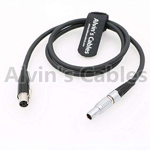 Alvin's Cables2 Pin Male to Mini XLR 4 Pin Female 12V Monitor Power Cable for TVlogic Monitor from ARRI RED Cameras 80CM