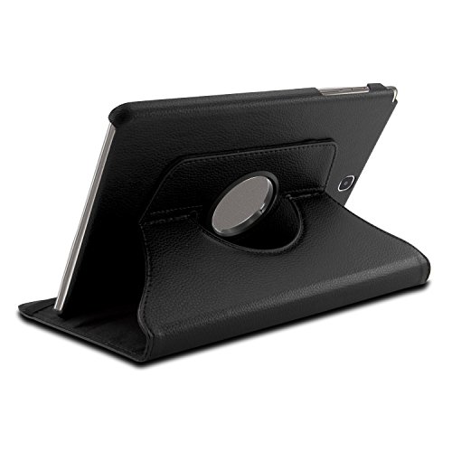 Samsung Galaxy Tab A 9.7 Hülle, SAVFY® Ultra Slim 360 Grad Drehung Case PU Kunstleder Tab AT550N T555N 24,6 cm(9.7 Zoll) Hülle mit Standfunktion und Auto Schlaf / Wach Funktion inkl. Eingabestift und Schutzfolie -schwarz - 4