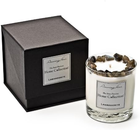 Semi-Precious Labradorite Candle, 16-Ounce