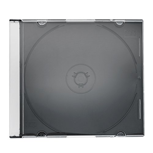 50x CD Slim Hüllen Slimcase 1 Fach mit schwarzem Tray 5,2 mm - 2
