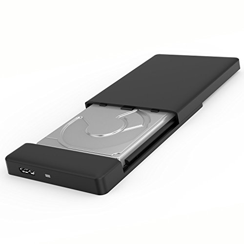 ORICO 6,3 cm USB 3.0 Hard Drive Disk HDD Externes Gehäuse/Case für 9,5 mm 7 mm 6,3 cm SATA HDD und SSD, Werkzeuglose HDD Installation kompatibel mit Windows 2000/Windows ME/Windows 98/XP/Vista/7/8, Mac OS 9.1/10.8.4 höher - 3