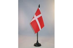 AZ FLAG Bandiera Da Tavolo Danimarca 15X10Cm - Piccola Bandierina Danese 10 X 15 Cm
