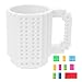 Produktbild Jiamins DIY Kreative Lego Puzzle Bausteine Becher Kaffeetasse,Lernspielzeug,Tolles Geschenk für Kinder (Weiß)