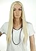 S-noilite 26" Straight Bleach Blonde Half Wig 3/4 Full Head Hair Fall no Bangs Heat Resistant Wig