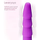 Vibrador, Louviva Vibrador Estimulador para Clítoris, Próstata, Parte Sensible de Silicona con 10 Modos de Vibración, Suave Tacto, Impermeable, Juguetes Eróticos Regalos Sexuales-Color Púrpura