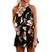 Produktbild Btruely Strandkleidung Damen Sommer Blumen Weste + Shorts Frauen Ärmellos Tops + Kurz Hosen Set Strand Tanktops Böhmen Outfit-Set Lose Clubkleidung Set (Asia Größe S, Schwarz)