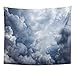 Produktbild Liumiang Wandteppiche Wall Hanging Exotic Gray Stormy Storm Clouds Closeup on The Sky Thunder Above Big Top Dark Dramatic Tablecloth Tapestry for Bedroom Living Room Dorm 50x60 Inches Wall Art Custom