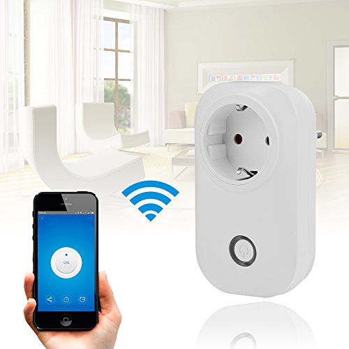 Smart Socket Remote Control WiFi Switch Socket Funziona con Amazon Alexa [Echo, Echo Dot] Wireless Presa elettrica intelligente Mobile AMAZON ECHO Voice / remoto / timer Socket di controllo Plug EU per Android IOS Smartphone