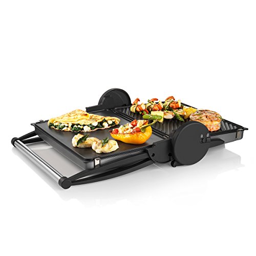 Bosch TFB4431V Kontaktgrill (2000 W, 3 Grillpositionen, zwei separate Temperaturregler für obere / untere Grillplatte), smoke silber / anthrazit - 4