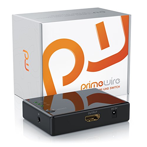 CSL – 4k HDMI Switch / 3 Port HDMI-Umschalter automatisch | 3D, CEC, ARC | 36 Bit Deep Color | Full HD 1080p / Ultra HD 2160p / Auflösung: bis 4k bei 30Hz - 4