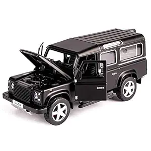 Metro Toys & Gift 1: 32 Defender Alloy Model Car Acousto-Optic Pull Back Car Toy High Imitation Flash Toy Vehicle (Colour May Vary)