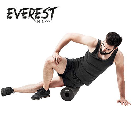 EVEREST FITNESS Selbstmassage-Rolle für Faszien-Training und Wellness, Härtegrad Medium, in schwarz | 2 Jahre Zufriedenheitsgarantie | Faszien-Rolle, Schaumstoff-Rolle, Therapie-Rolle, Massage-Rolle - 6