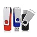 Produktbild KEXIN 3 Stück 64GB USB Stick 2.0 Memory Stick USB Drives Schwarz Blau Rot (64GB*3PCS)