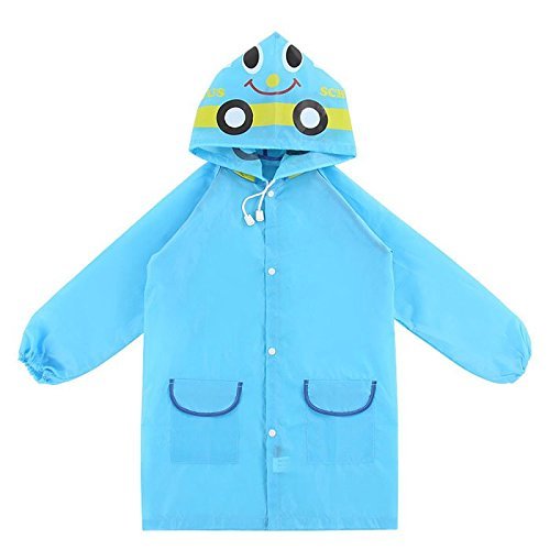 Preisvergleich Produktbild Honeysuck Cute Cartoon Kapuzen Regenmantel für Kinder (blau)